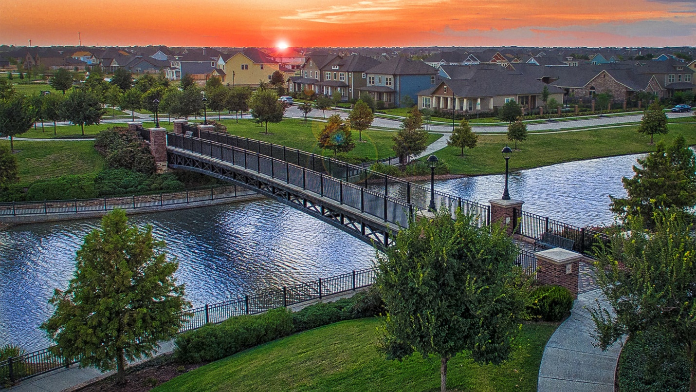 Pedestrian bridges throughout Bridgeland 